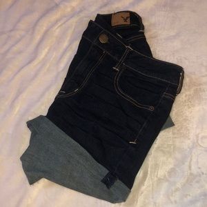 AW Midi Dark Wash Shorts